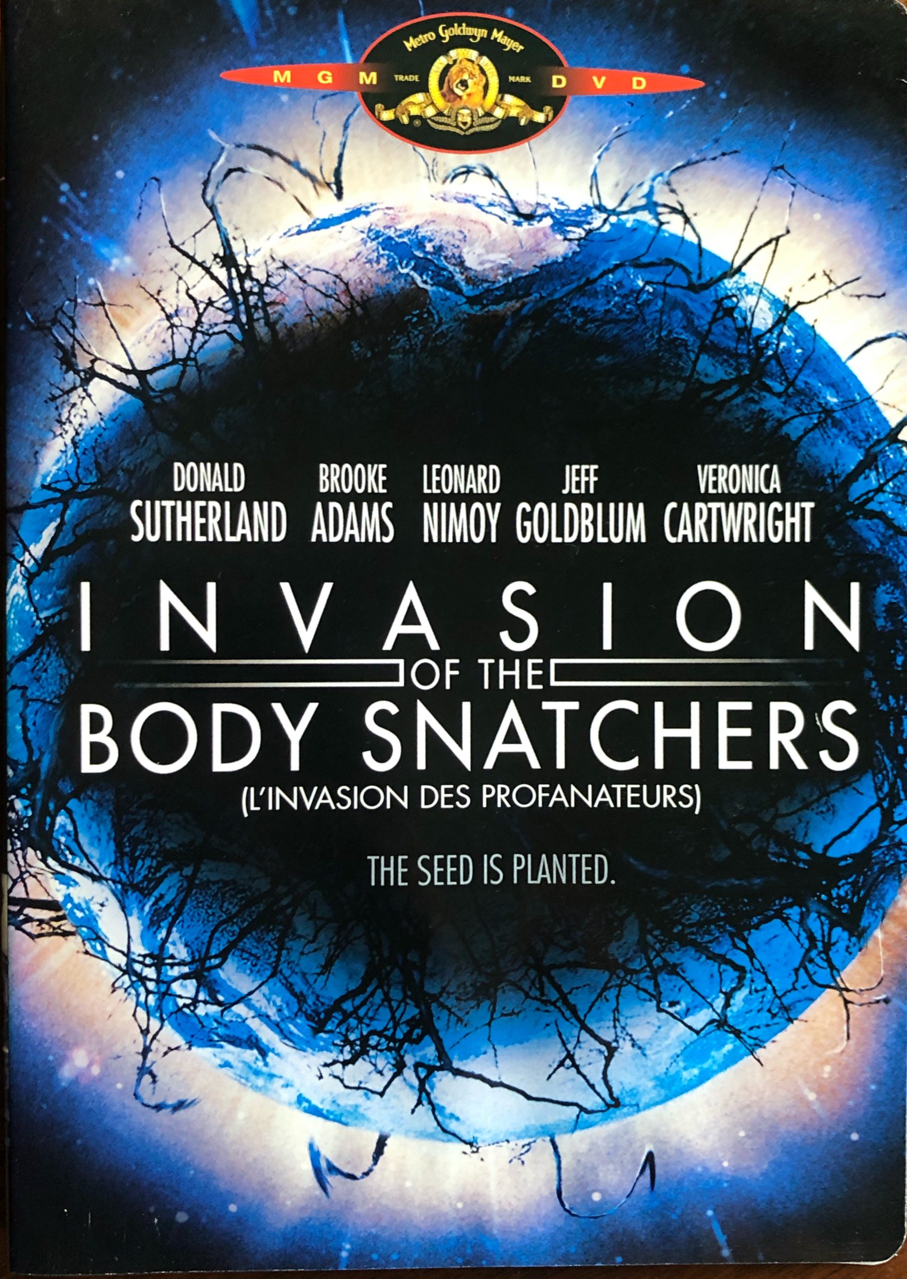 Curators own copy of Invasion of the Body Snatchers. Directed by Philip Kaufman. Copyright of Metro Goldwyn Mayer Studios Inc. 1978