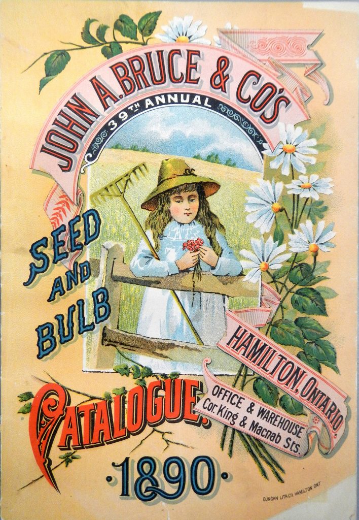 Bruce 1890 seed catalogue cover