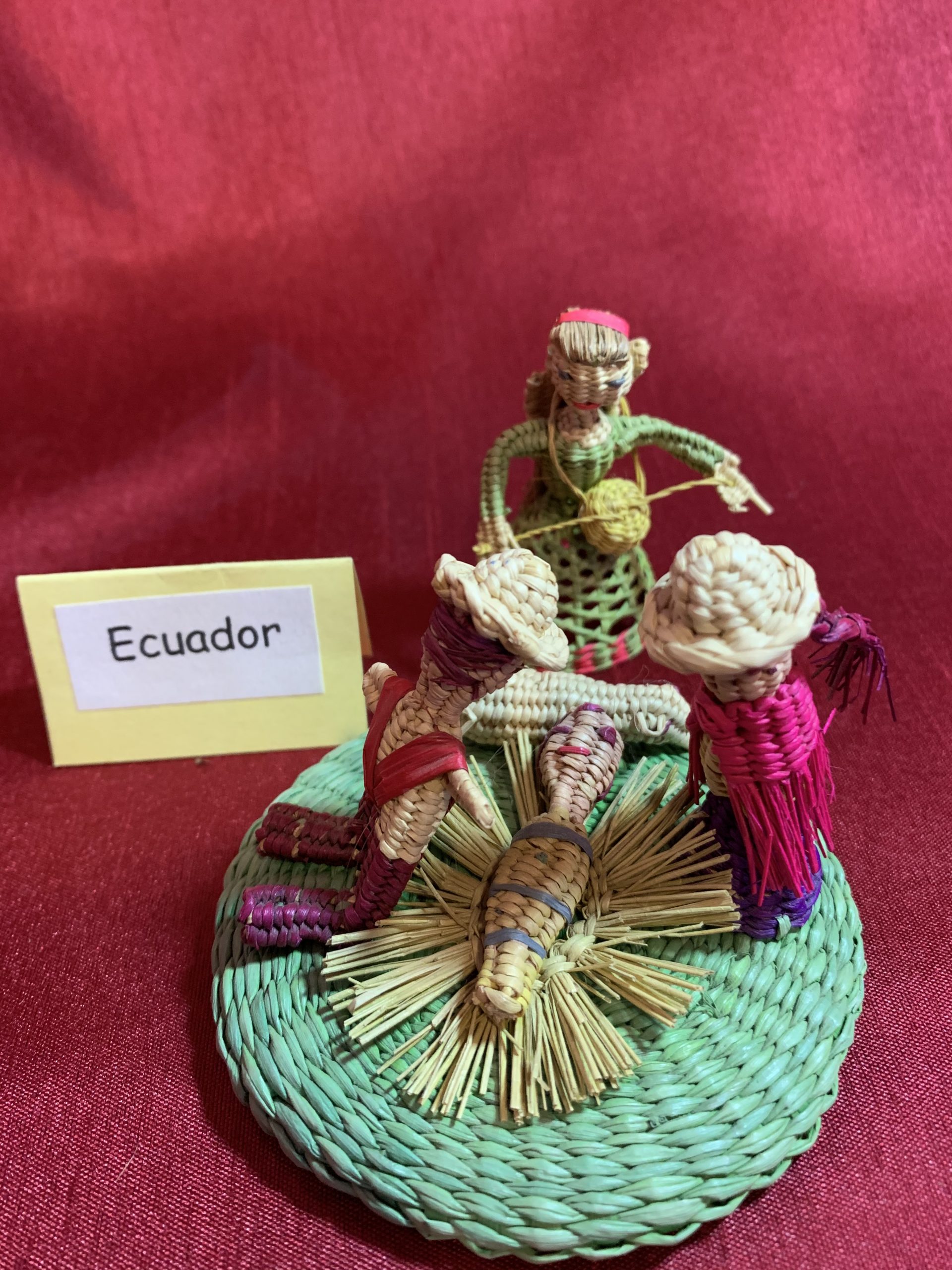crèche from Ecuador is made from straw.