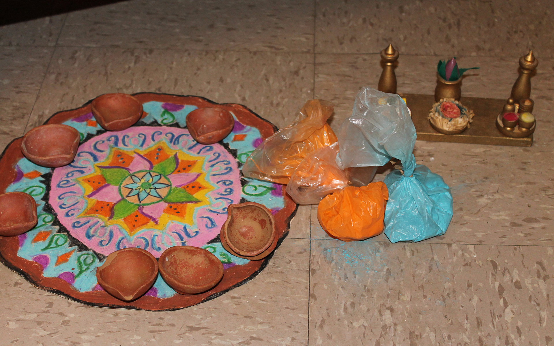Diwali celebration setup