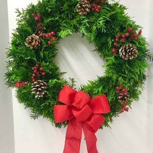 Photos-Fresh Evergreen Designs B holiday evergreen wreath with boy