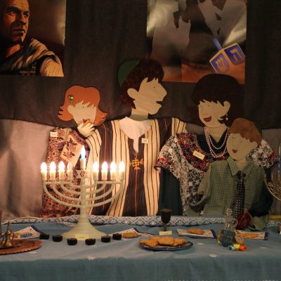a. Hanukkah display, 2019-2020, family Hanukkah Display, 2019–2020 Festivals of Light Programme
