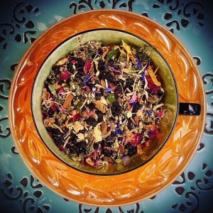 Loose tea blend, The Art of Tea and Tasseomancy Loose tea in a teacup