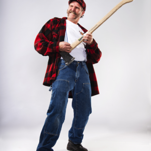 circuslumberjack_Gallery-9-1 tim burr circus lumberjack holding an axe like an air guitar