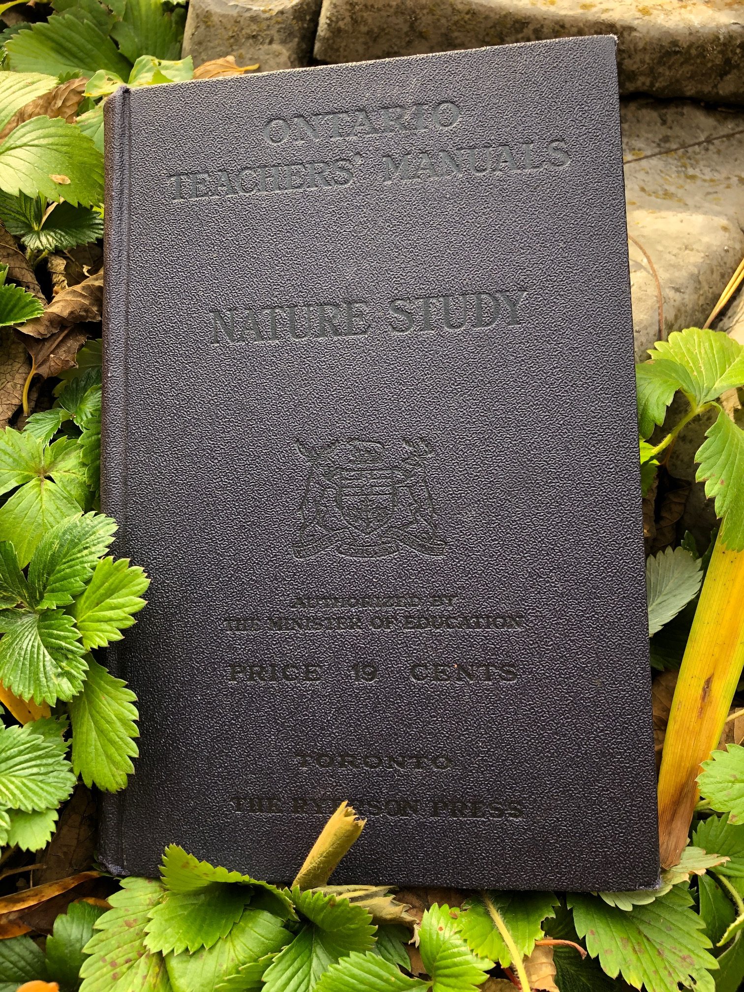 book embossed with the title: Ontario Teaching Manual, Nature Study.