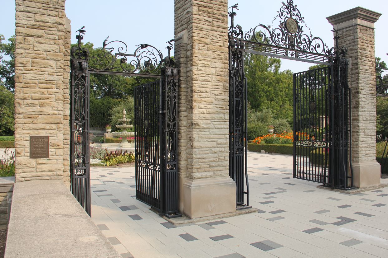 scented garden new pavers around hendrie park gates